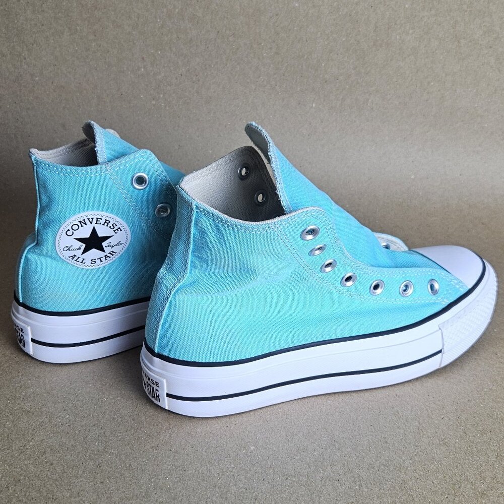 Blue Converse Platforms Size 7 Women's